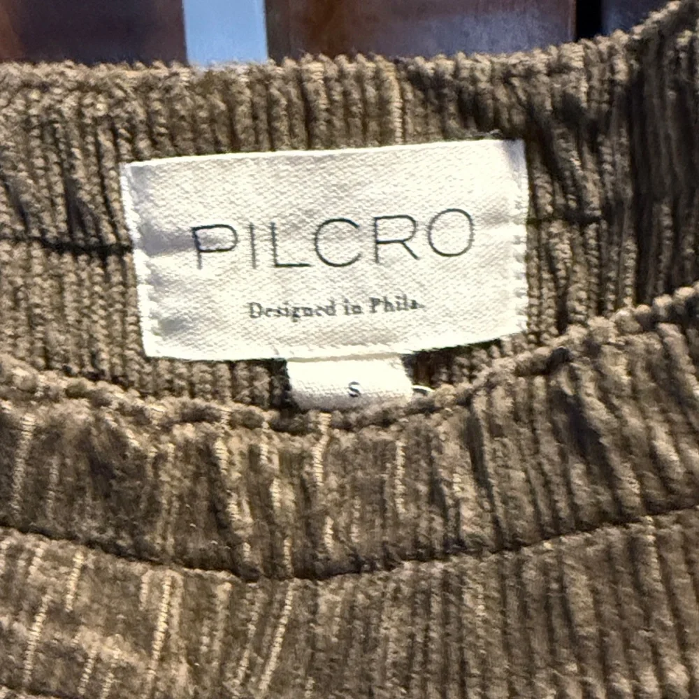 Pilcro Brown Barrel Corduroy Pants with Pink Stripes from Anthropology - Picture 2 of 4